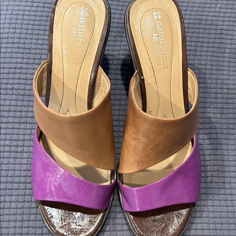 Naturalizer Women's Brown and Purple Sandals